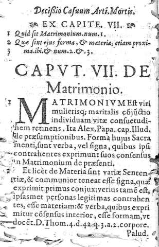 Caput. VII. De Matrimonio