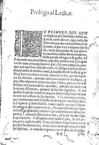 Prologo al Lector