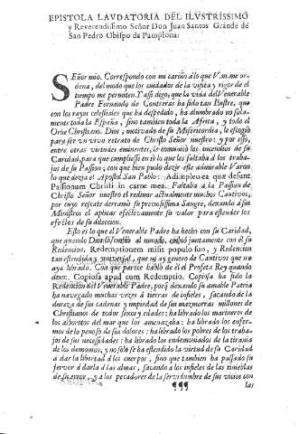 Epistola Laudatoria del Ilustrissimo y reverendissimo Señor Don Juan Santos,,,