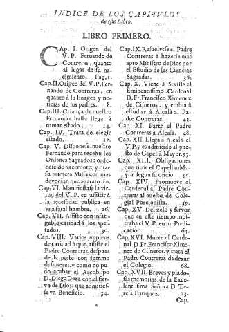 Indice de los capitulos