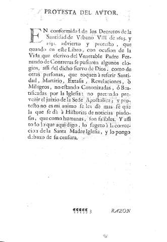 Protesta del Autor