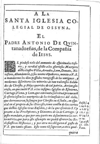 A la Santa Iglesia Colegial de Osuna...