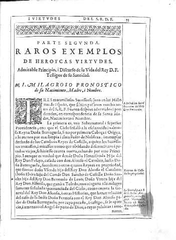 [Parte Segunda. Raros exemplos de heroycas virtudes,...] 55