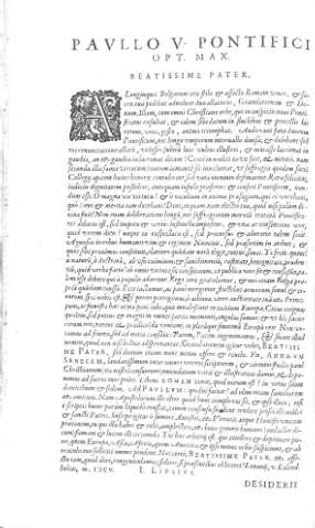 Paullo V. Pontifici...