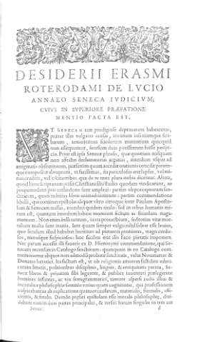 Desiderii Erasmi Erasmi Roterodami de Lucio Annaeo Seneca...
