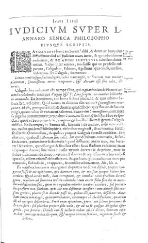 Iudicium Super L. Annaeo...
