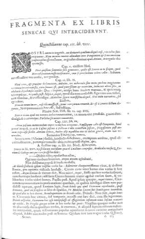 Fragmena ex Libris Senecae...