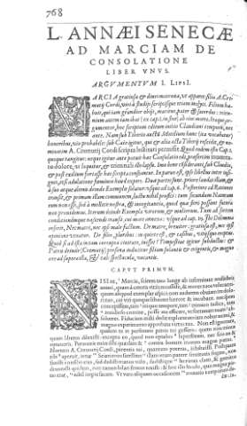 [L. annaei Senecae ad Marciam de consolatione] 768