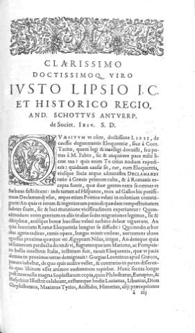 Clarissimo Doctissimoq. viro Iusto Lipsio I. C. ...