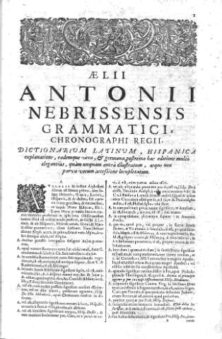 [Dictionarium Latinum, Hispanica... y A] 1