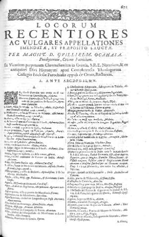 [Locorum recentiores ac vulgares appellationes...] 671