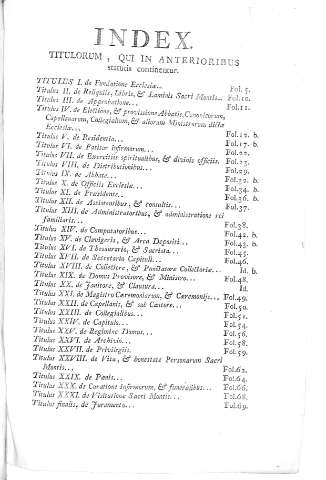 Index titulorum,...