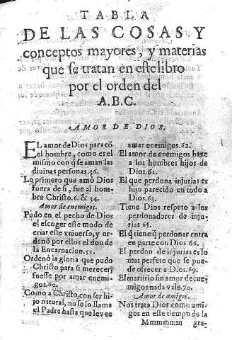 Tabla de las cosas y conceptos mayores,...