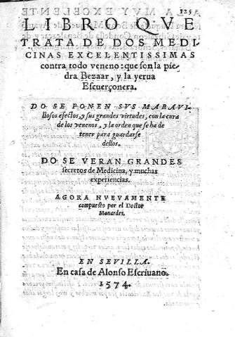 [Libro que trata de dos medicinas excelentissimas contra todo veneno...] 125