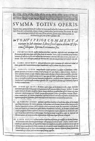 Summa totius operis...