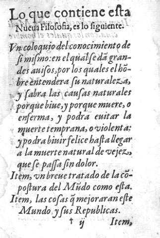 Lo que contiene esta Nueva Filosofia,...