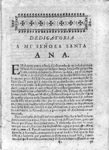 Dedicatoria a mi Señora Santa Ana
