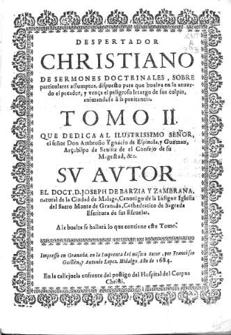 Despertador Christiano de Sermones Doctrinales,... Tomo II