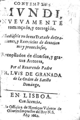 Contemptus Mundi, nuevamente romançado, y corregido...