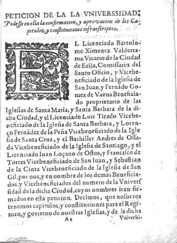 Peticion de la Universidad