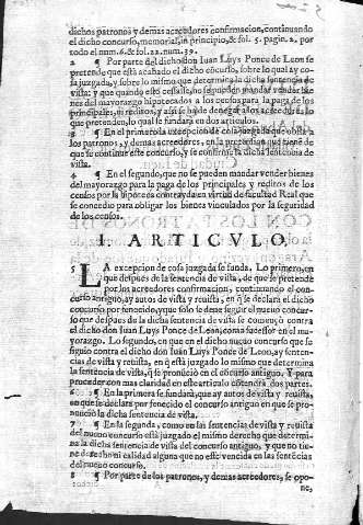 I. Articulo