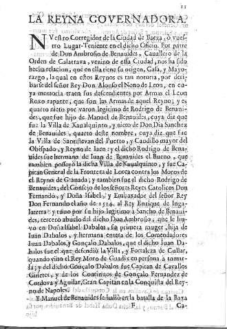 [La Reyna Governadora] 11