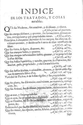Indice de los Tratados, y cosas notables