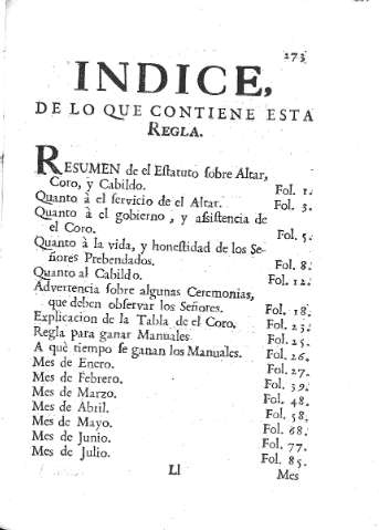 [Indice de lo que contiene esta Regla] 273