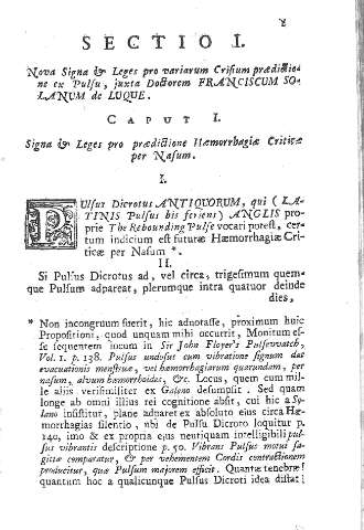 [Sectio I] 1