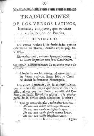[Traducciones de los versos latinos, franceses,...] 9