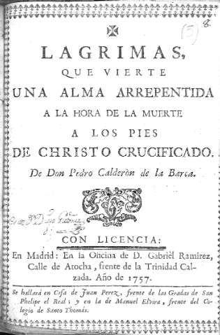 Lagrimas que vierte una alma arrepentida a la hora de la muerte...