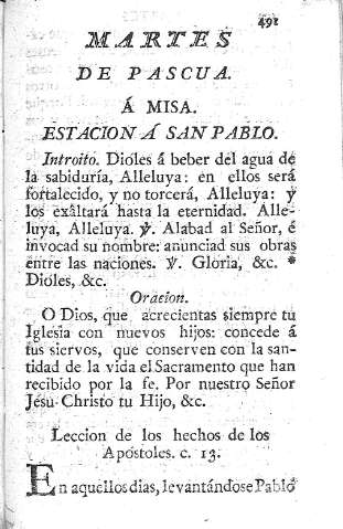 [Martes de Pascua] 491