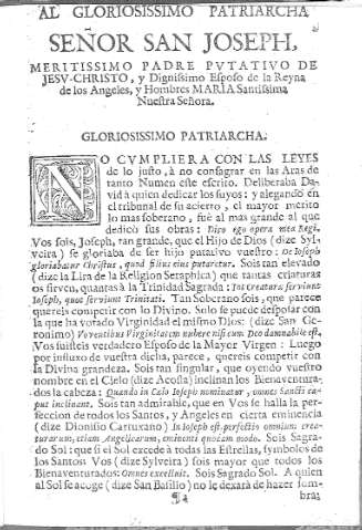 Al gloriosissimo patriarcha Señor San Joseph...