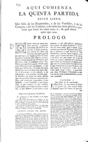 [Quinta Partida. Que fabla de los Emprestidos, e de las Vendidas,...] 634