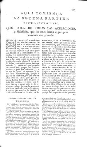 [Setena Partida. Que fabla de todas las acusaciones, e Maleficios,...] 279