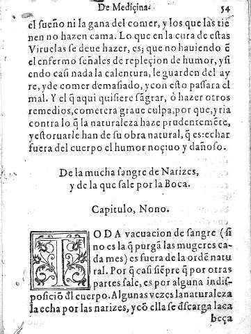 [Capitulo Nono. De la mucha sangre de Narizes,...] 54