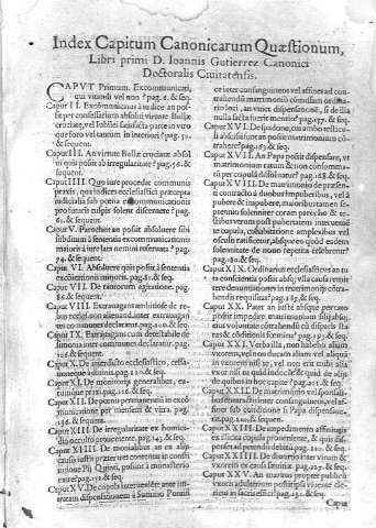 Index Capitum Canonicarum...