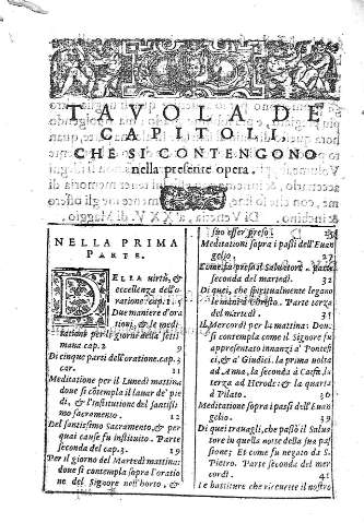 Tavola de Capitoli,...