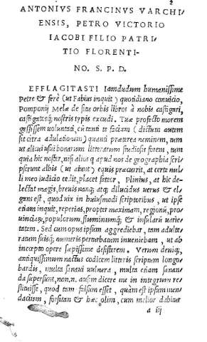 [Antonius Francinus Varchiensis, Petro Victorio...] 2