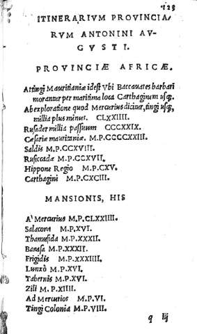 [Itinerarium Provinciarum Antonini Augusti] 123