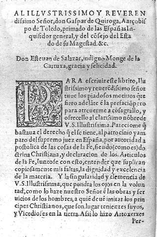 Al illustrissimo y reverendissimo Señor, don Gaspar de Quiroga,...