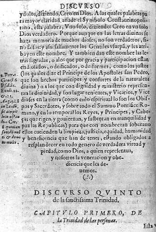 Discurso quinto de la sanctissima Trinidad