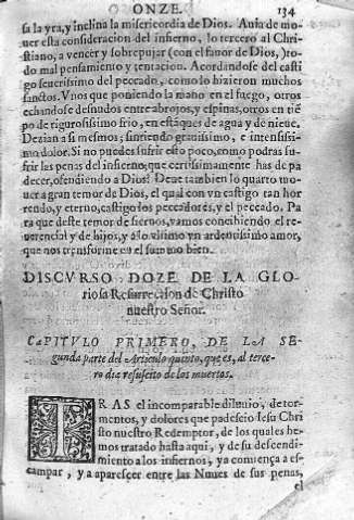 [Discurso doze de la Gloriosa Resurrection de Christo...] 134