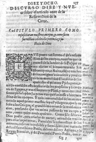 [Discurso diez y nueve sobre el articulo onze de la Resurrection de la Carne] 237