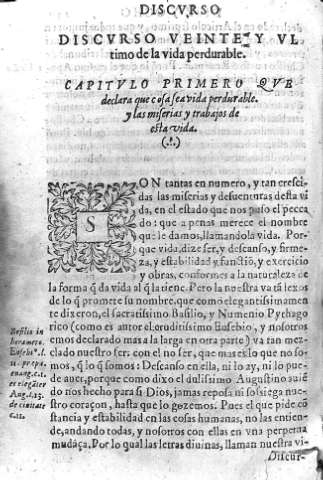 Discurso veinte de la vida perdurable
