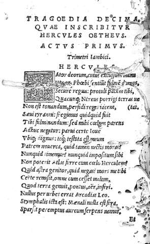 Tragoedia decima, quae inscribitur Hercules Oetheus