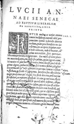 [L. Annaei Senecae ad ebutium liberalem de beneficiis, Libri VII] 1