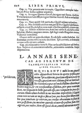 [De tranquillitate vitae ad serenum] 808