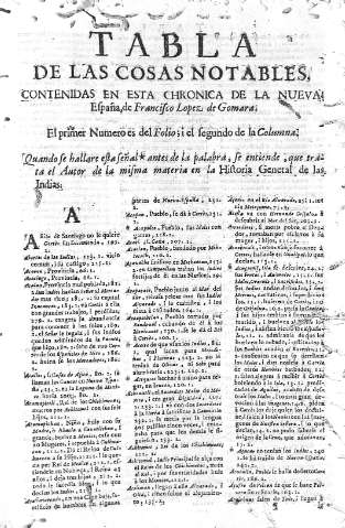 Tabla de las cosas notables,...