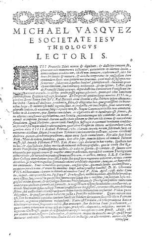 Michael Vasquez e Societate Iesu Theologus. Lectoris